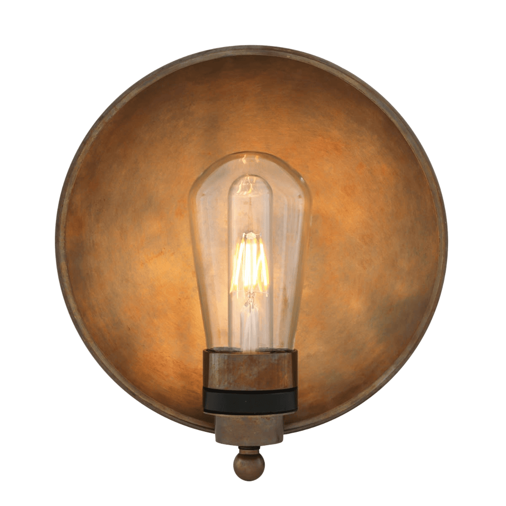 Mullan Lighting Lighting Antique Brass / Clear Galit Brass Dish Wall Light