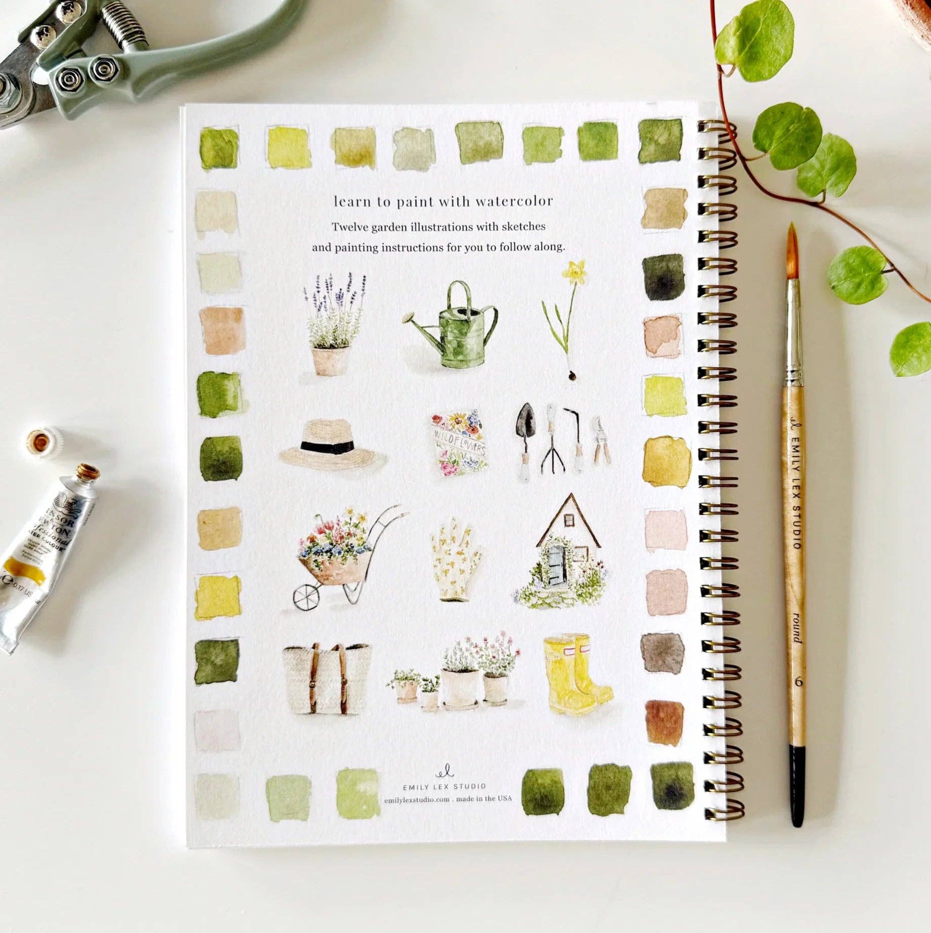 emily lex studio Garden watercolor workbook
