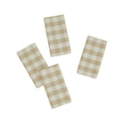 Hawkins New York Table Linens Ivory/Flax Gingham Dinner Napkins, Set of 4