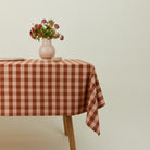 Hawkins New York Table Linens Blush/Terracotta Gingham Tablecloth