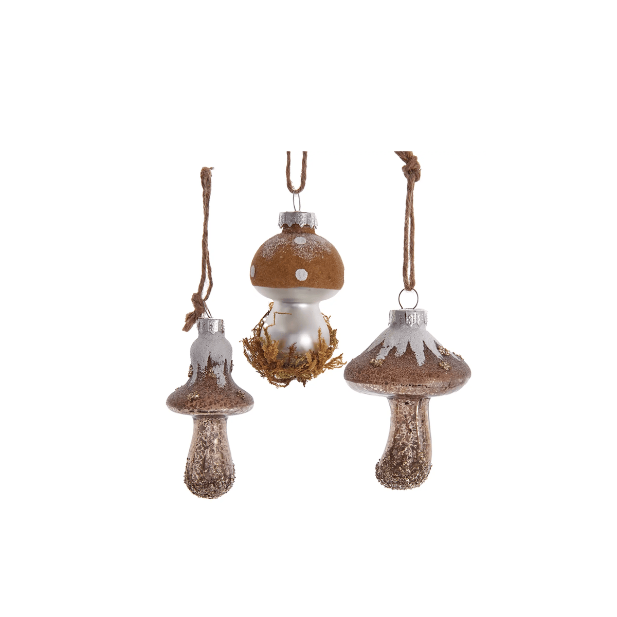 Kurt S. Adler, Inc. SHOP Glass Mushroom Christmas Ornament, Assorted Styles