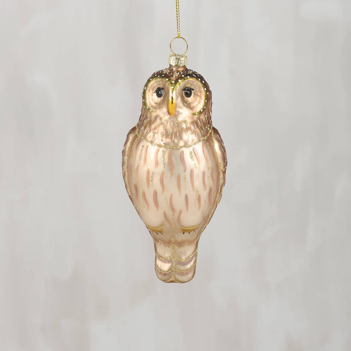 Primitives by Kathy SHOP Glass Screech Owl Ornament