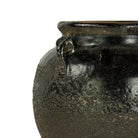 Blue Ocean Traders Pottery Glazed Four-Handle Pot, Small