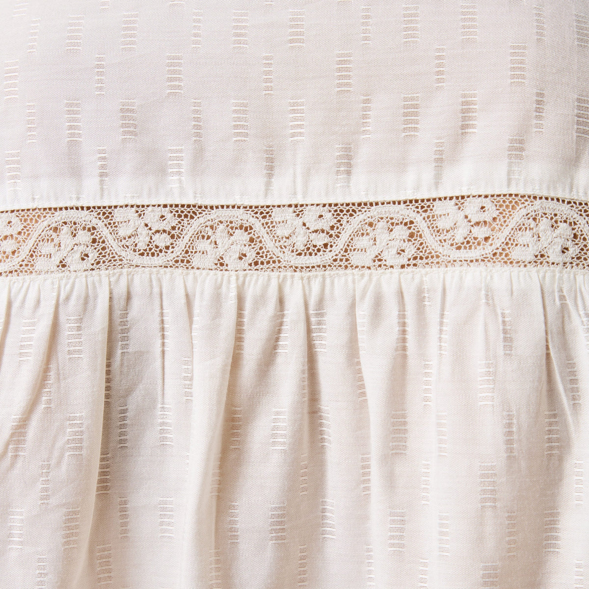 La Fée Maraboutée SHOP Gorane Lace Trim Shirt, White