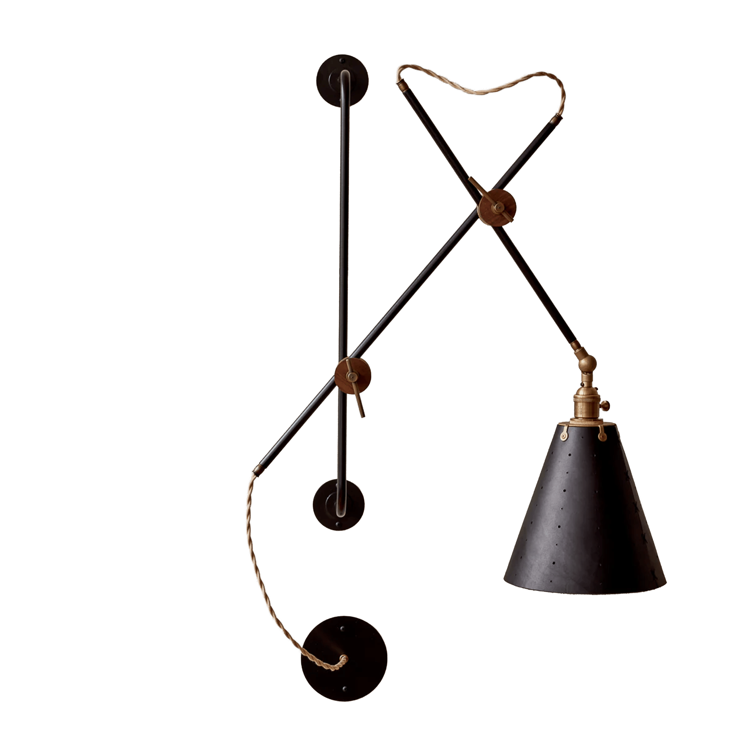 Lostine Lighting Black / Hardwired Grace Articulating Wall Sconce