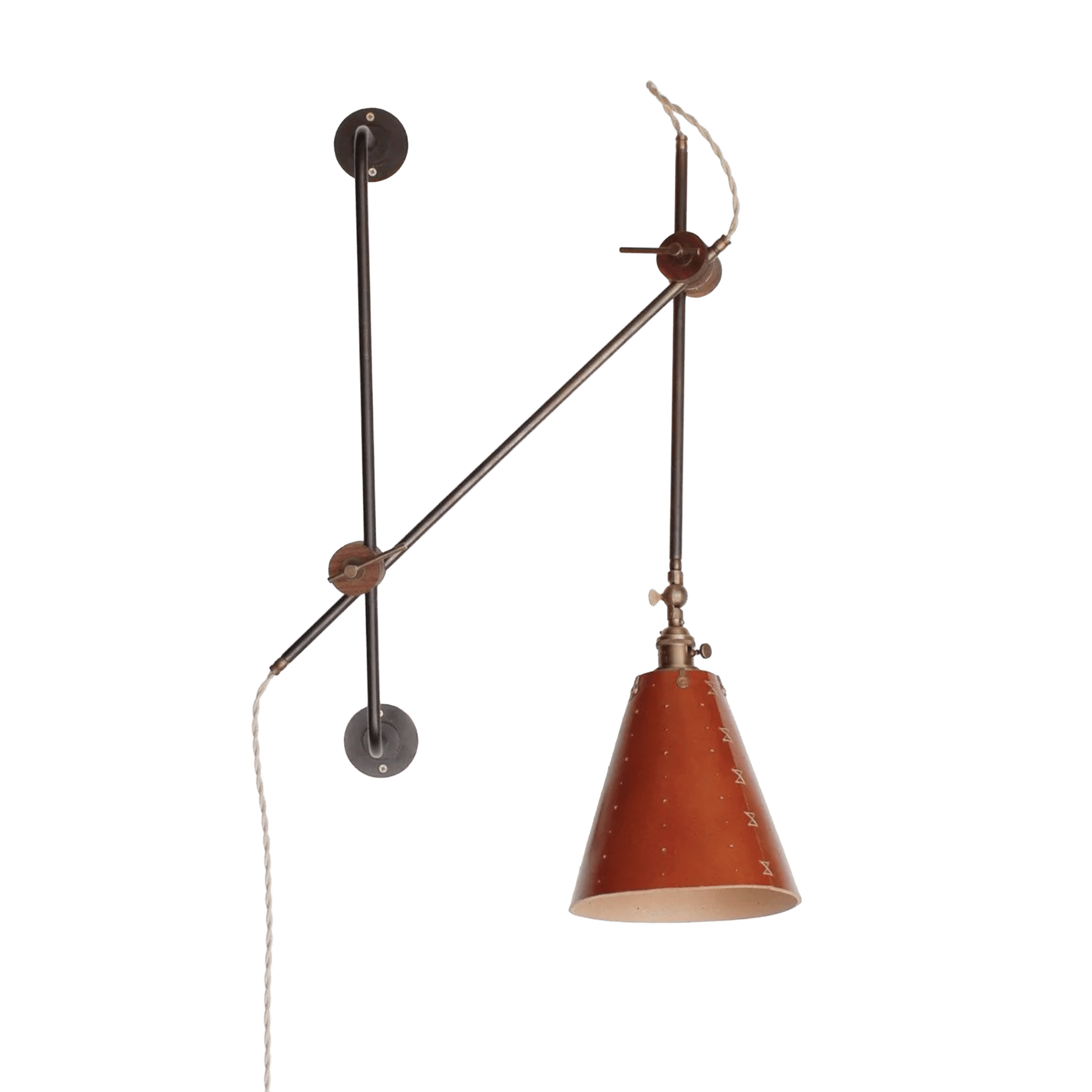 Lostine Lighting Tan / Plug-In Grace Articulating Wall Sconce