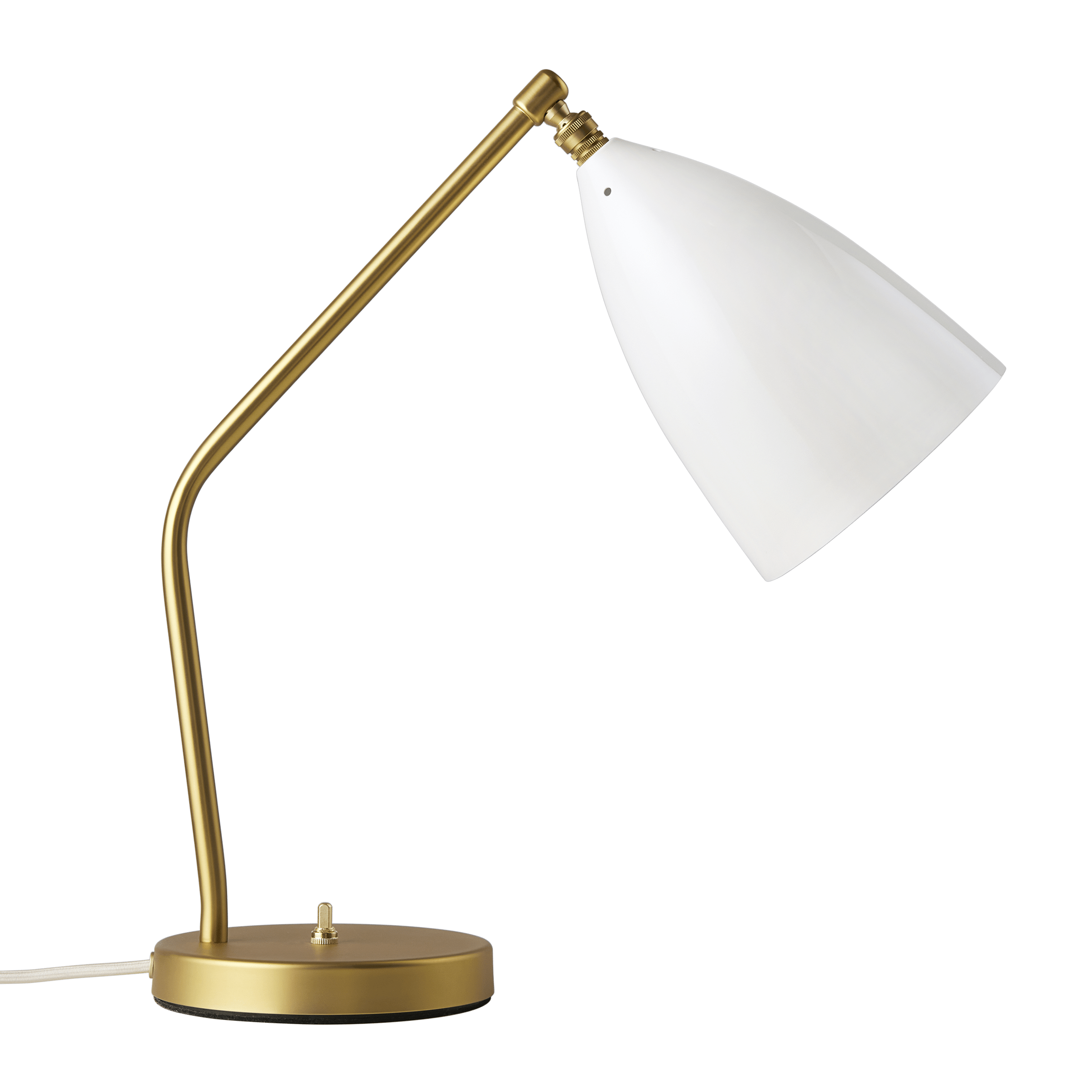 Gubi Lighting Glossy Alabaster White Gräshoppa Table Lamp