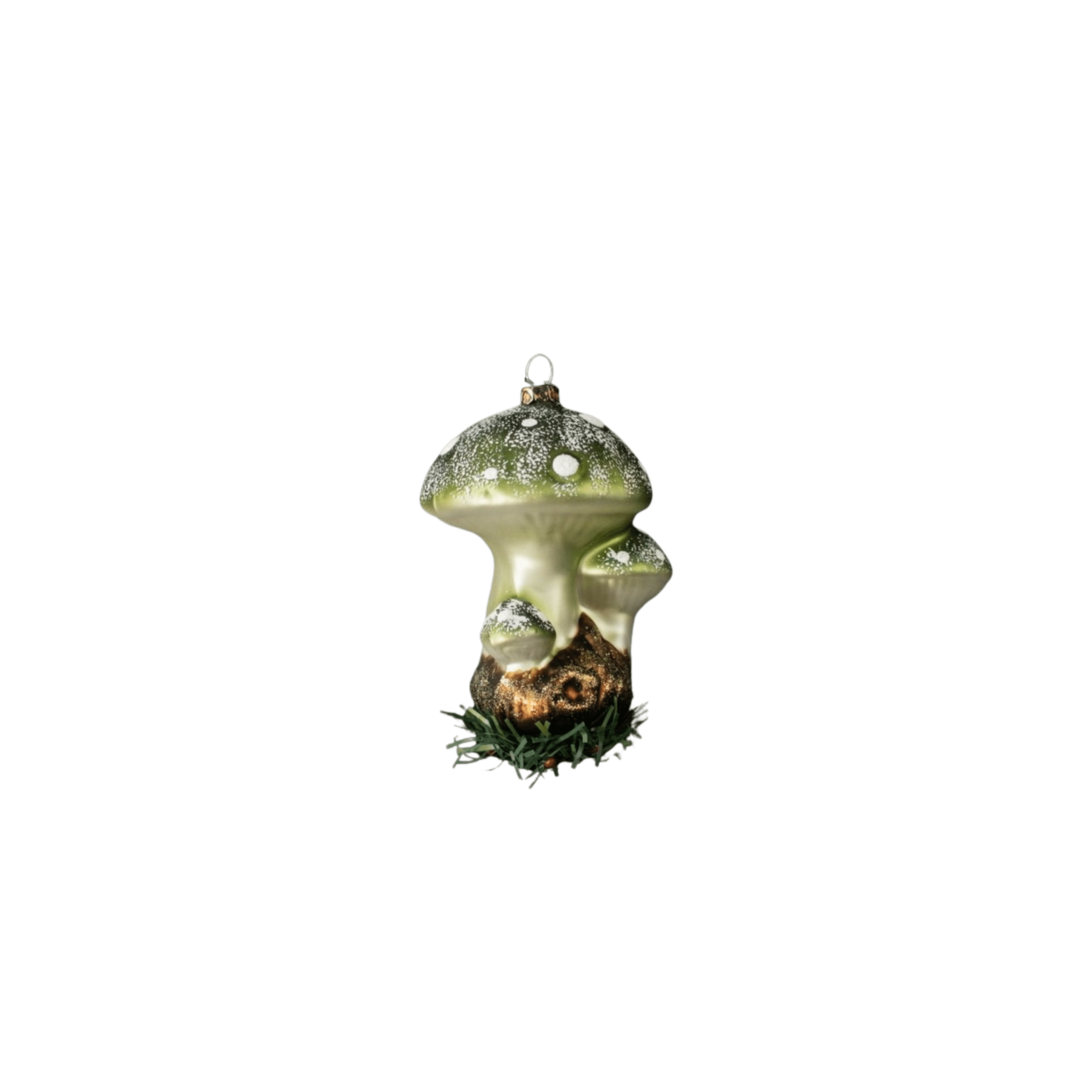 Ragon House Holiday Ornaments Green Spotted Mushroom Ornament