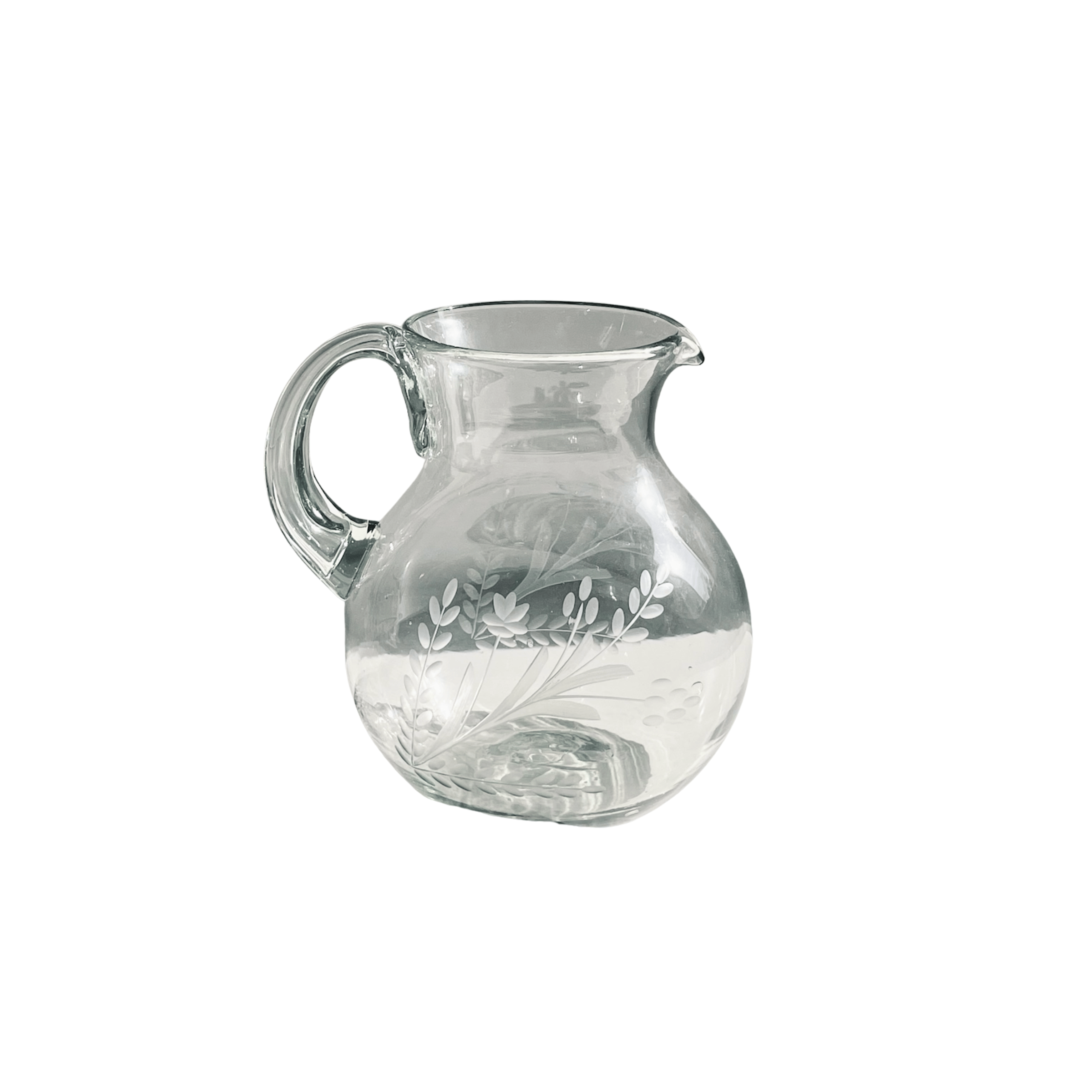 Villa Lua Home SHOP Hand-Etched Glass Pitcher