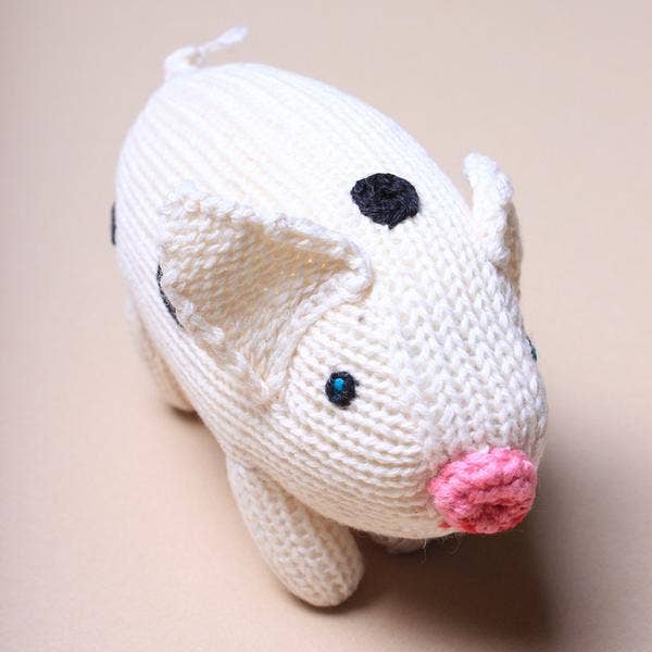 Estella SHOP Hand-Knit Piggy Rattle