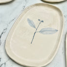 Villa Lua Home Hand-Painted Floral Tray, Blue