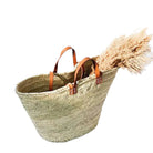HandmadeBestSeller Handmade French Market Basket with Double Leather Handles