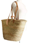 HandmadeBestSeller Handmade French Market Basket with Double Leather Handles