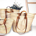 HandmadeBestSeller Handmade French Market Basket with Double Leather Handles
