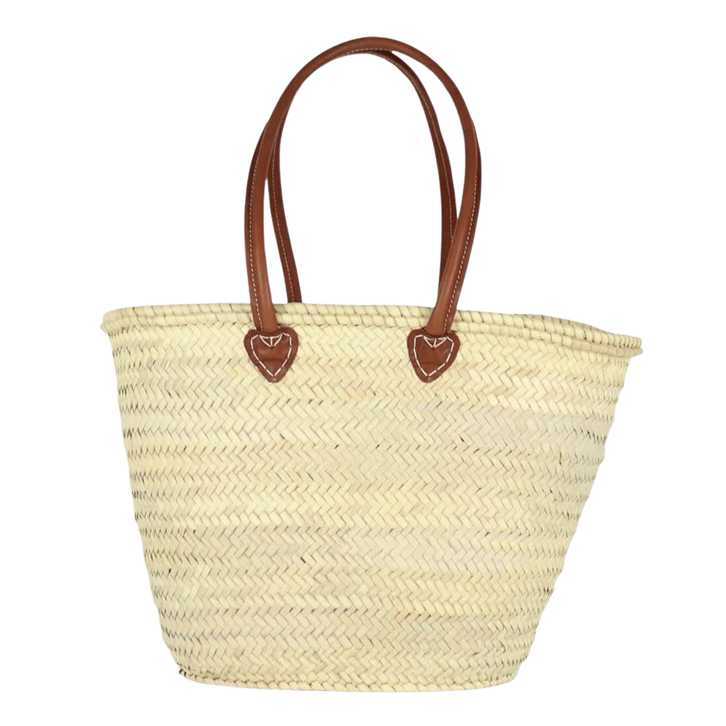 Handmade French Market Basket with Single Leather Handle – Asher + Rye