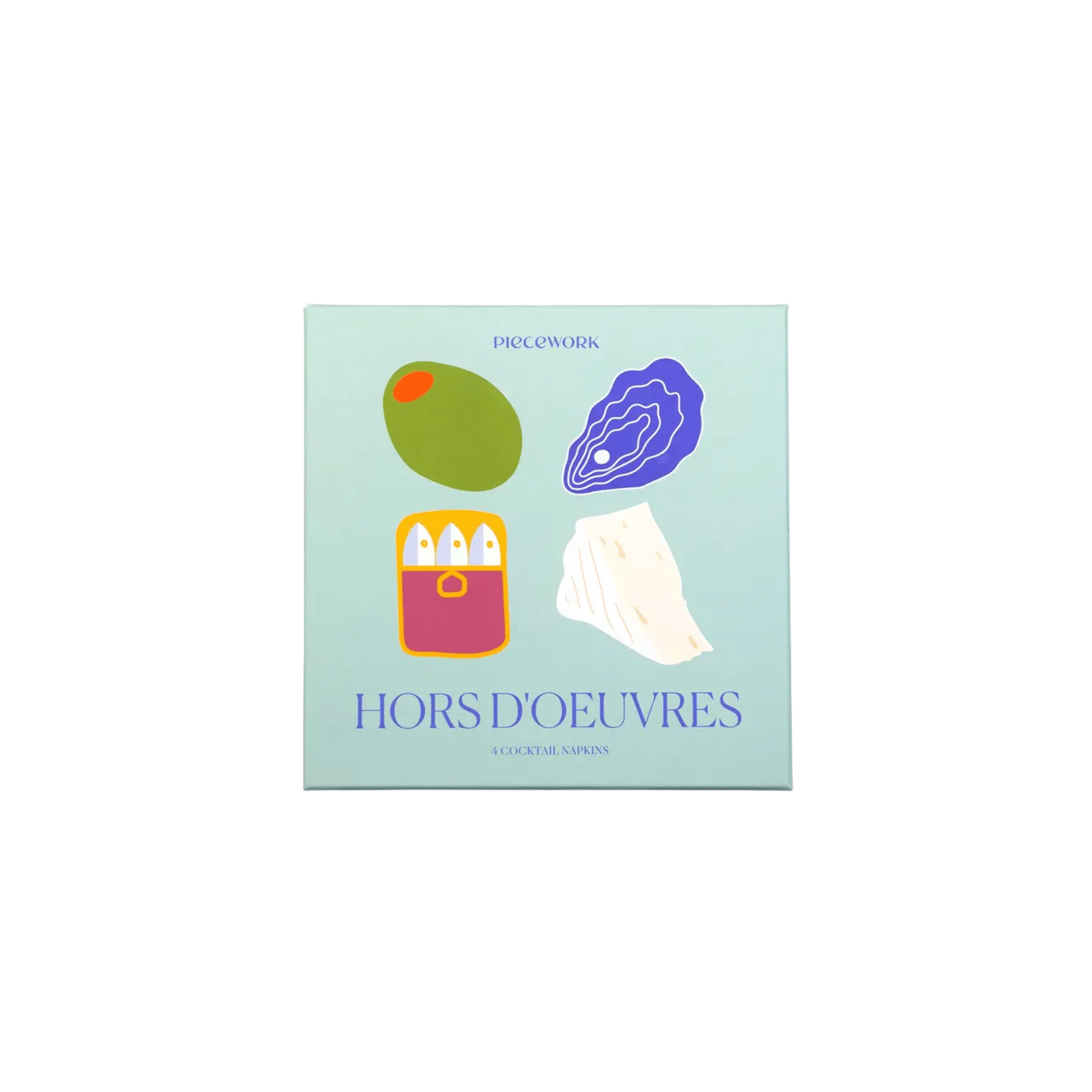 Piecework SHOP Hors D'Oeuvres Cocktail Napkins, Set Of 4