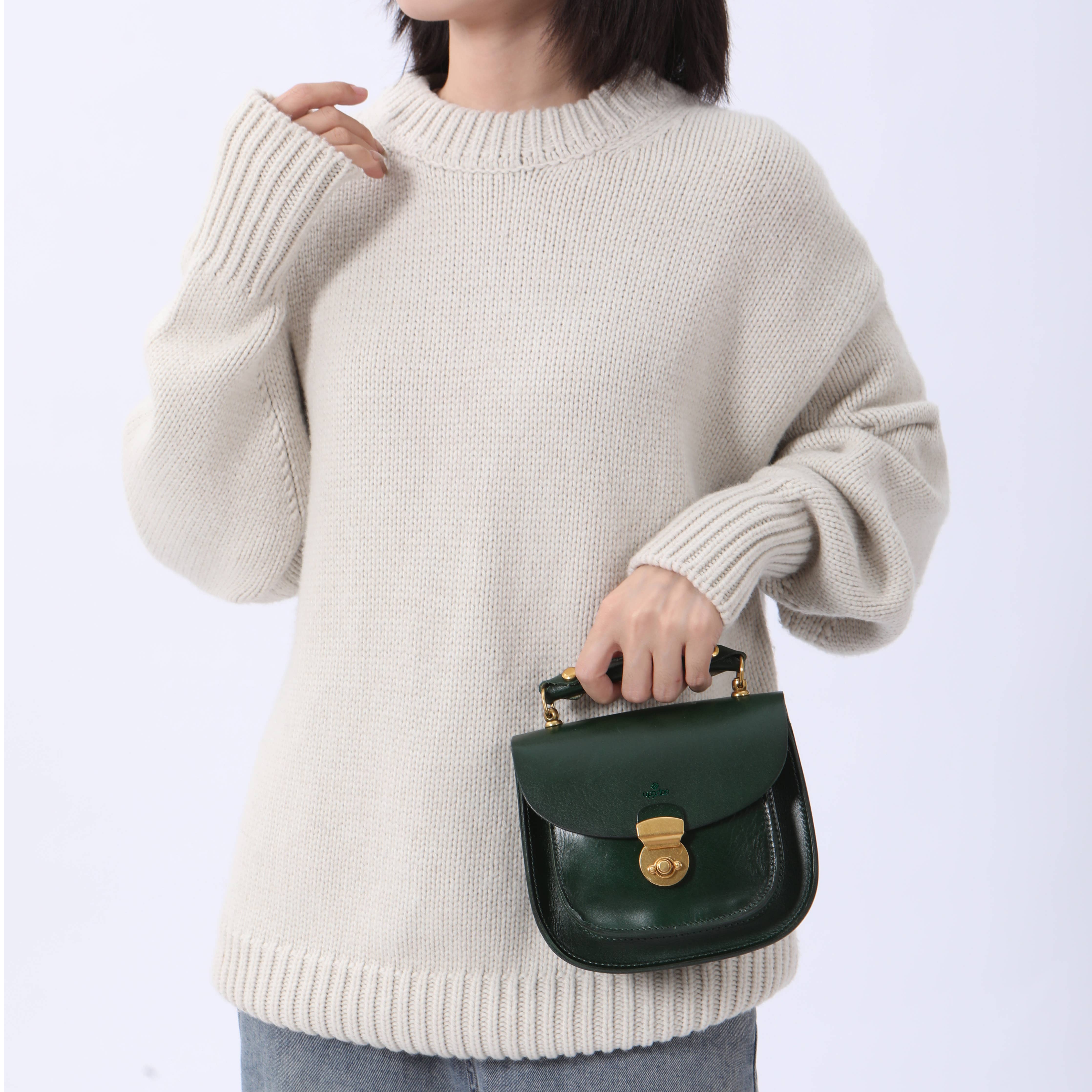 UPPDOO SHOP Hunter Green Mini Saddle Bag