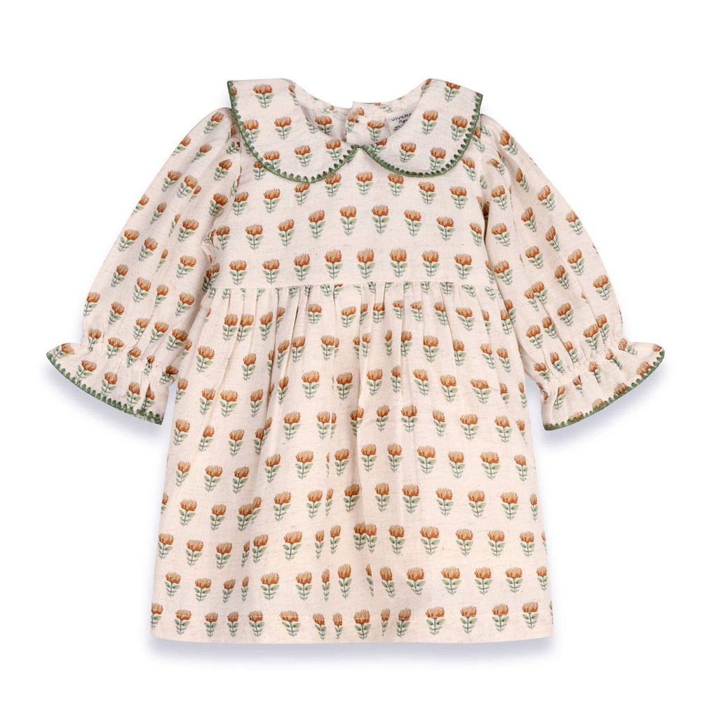 Viverano Organics Baby Clothing Ina Floral Baby Dress & Bloomer Set