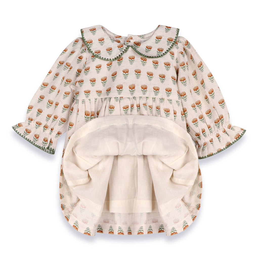 Viverano Organics Baby Clothing Ina Floral Baby Dress & Bloomer Set