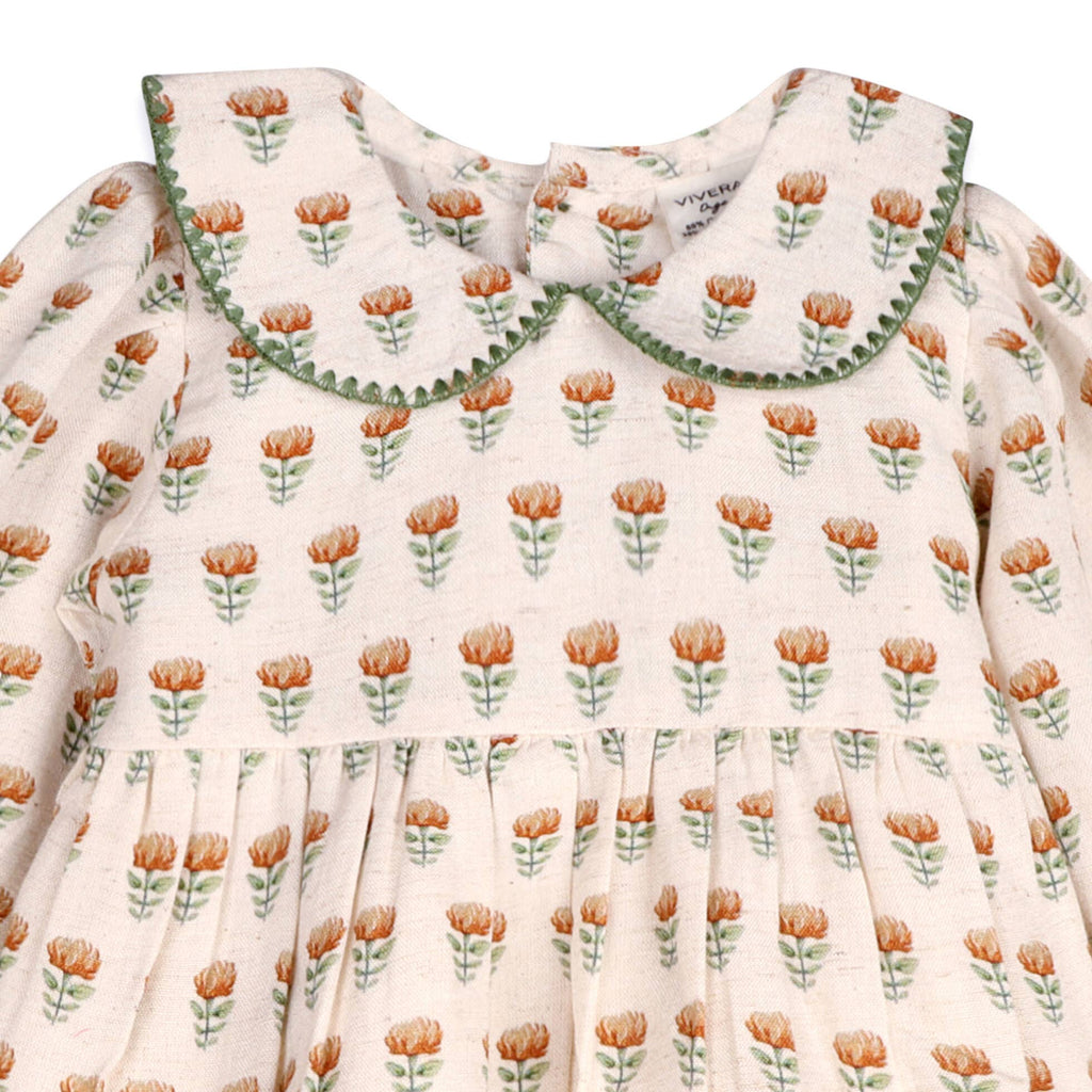 Viverano Organics Baby Clothing Ina Floral Baby Dress & Bloomer Set