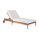 Ethnicraft Furniture Off White / Thick Jack Outdoor Adjustable Lounger