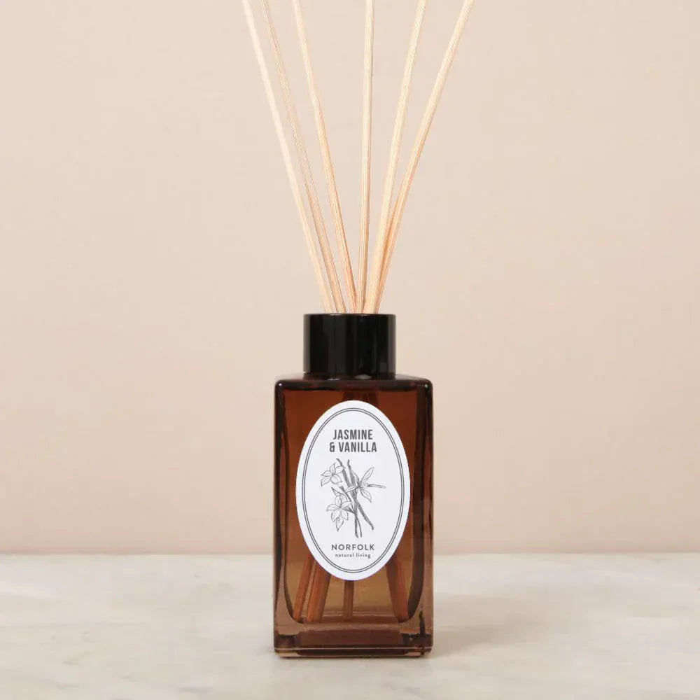 Norfolk Natural Living Home Fragrance Jasmine & Vanilla Diffuser Oil Set
