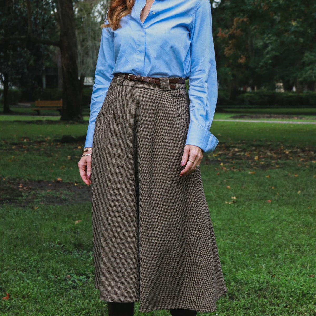 Diega SHOP Jeyo Houndstooth Midi Skirt