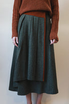 Tripleroot SHOP Khaki Corduroy Pleated Skirt