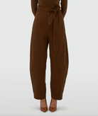 Josh V SHOP Kian High-Rise Balloon Fit Trousers, Brown