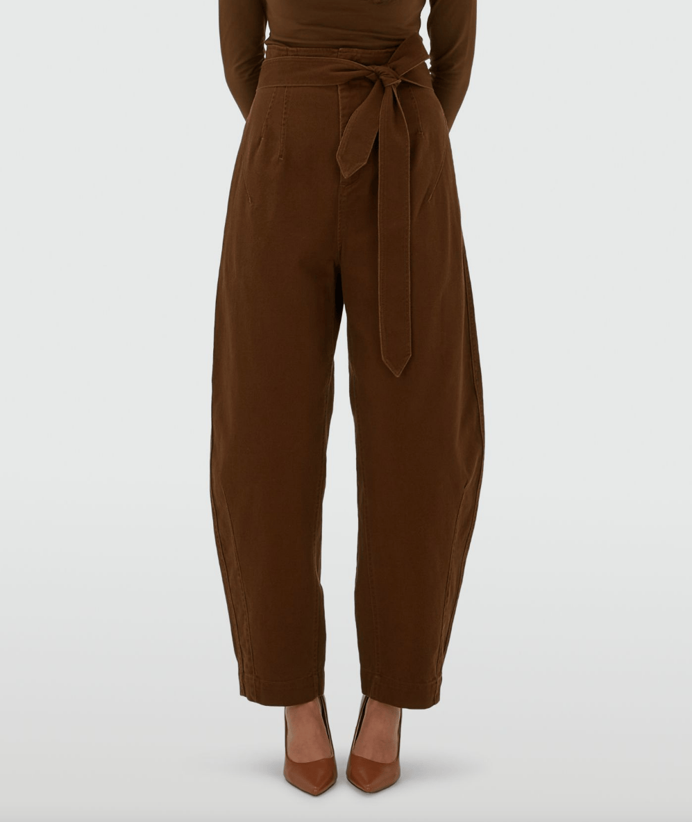 Josh V SHOP Kian High-Rise Balloon Fit Trousers, Brown