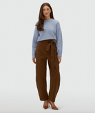 Josh V SHOP Kian High-Rise Balloon Fit Trousers, Brown