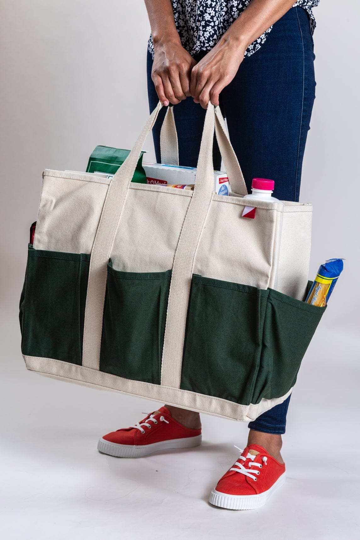 ShoreBags Tote Large Multi-Pocket Canvas Tote