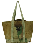 Vintage Addiction Bag Large Recycled Tent Tote with Camouflage