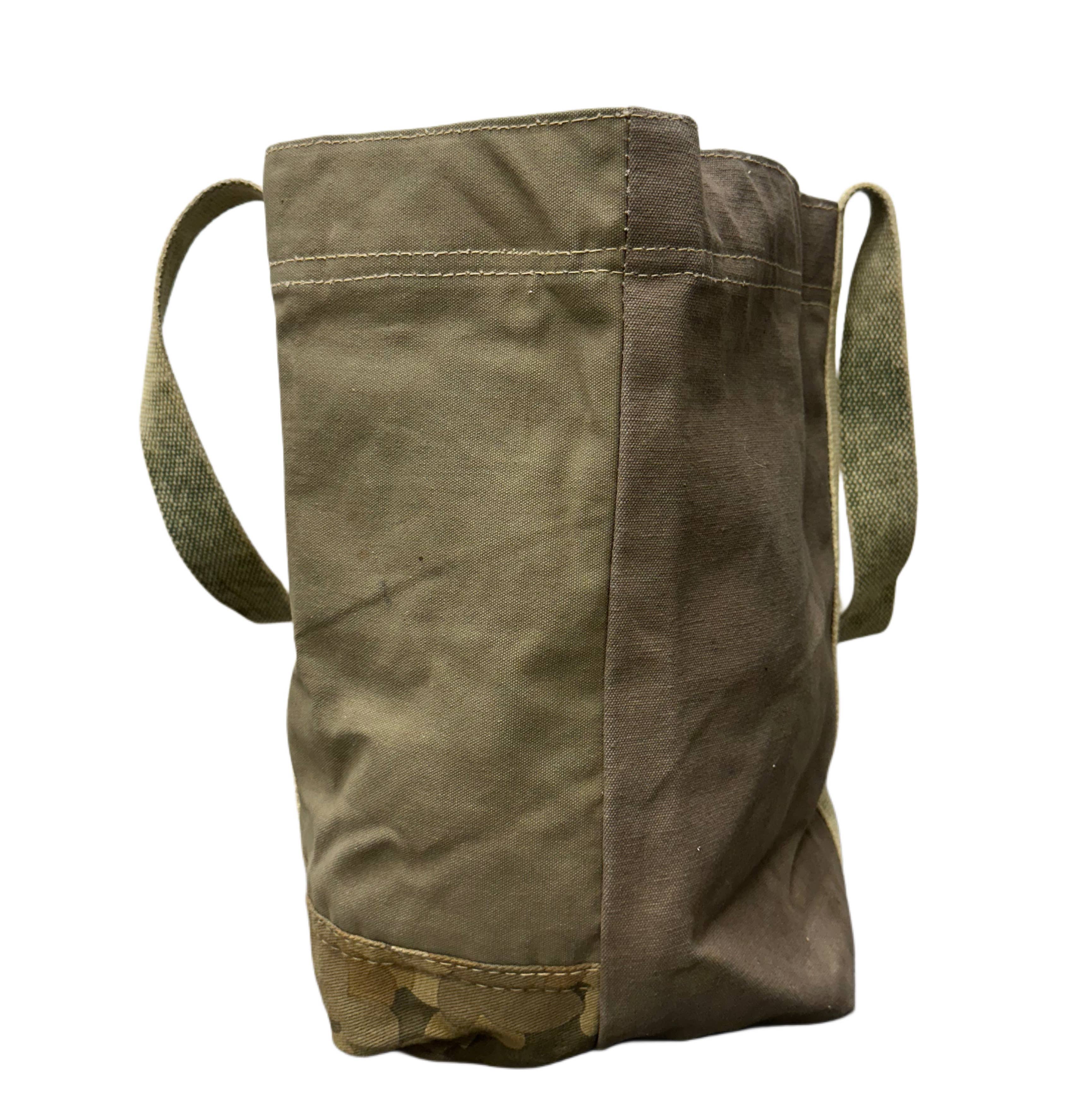Vintage Addiction Bag Large Recycled Tent Tote with Camouflage