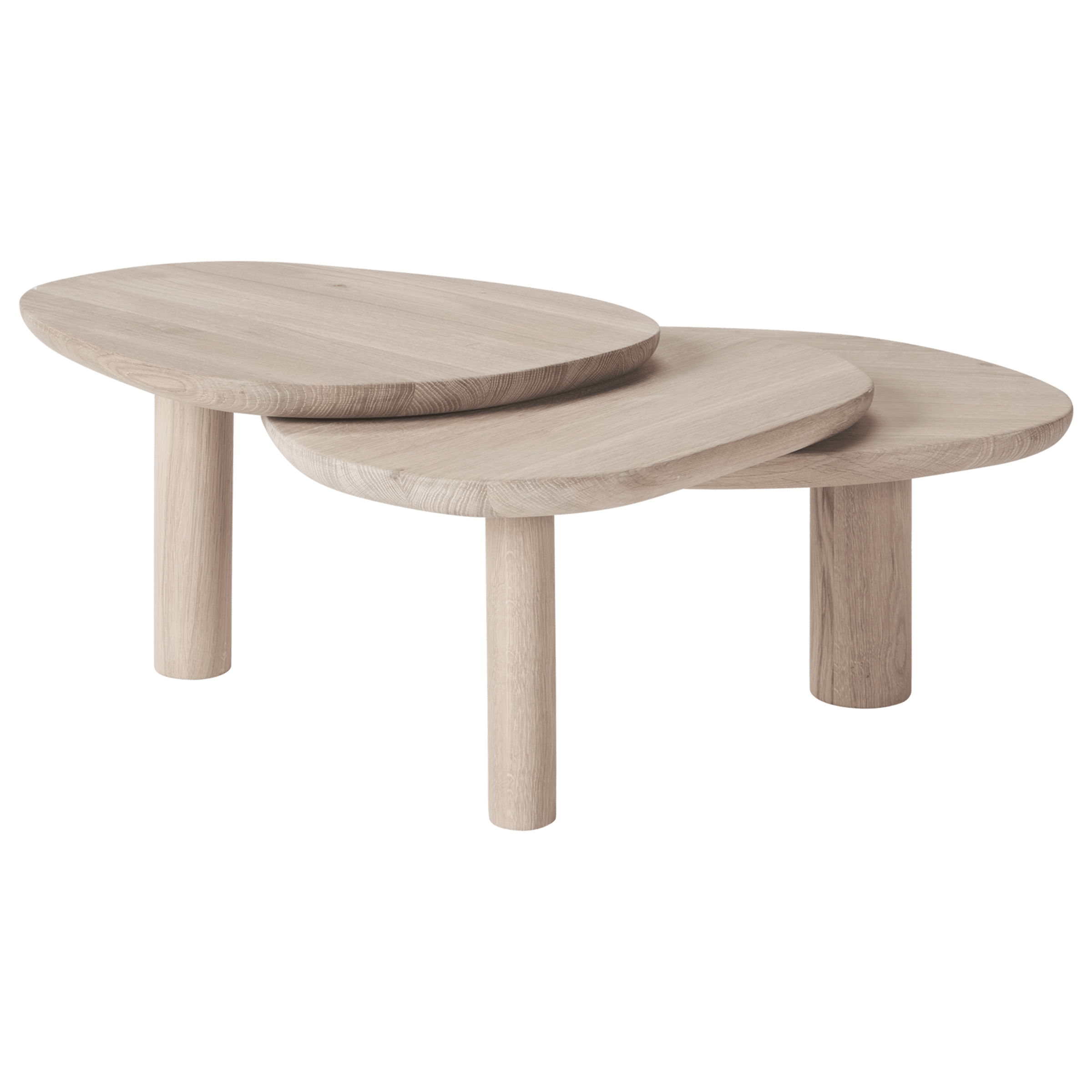 Bolia Furniture Nesting / White Pigmented Oiled Oak Latch Coffee Table