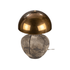 Mullan Lighting Lighting Lawson Ceramic Table Lamp with Brass Dome Shade