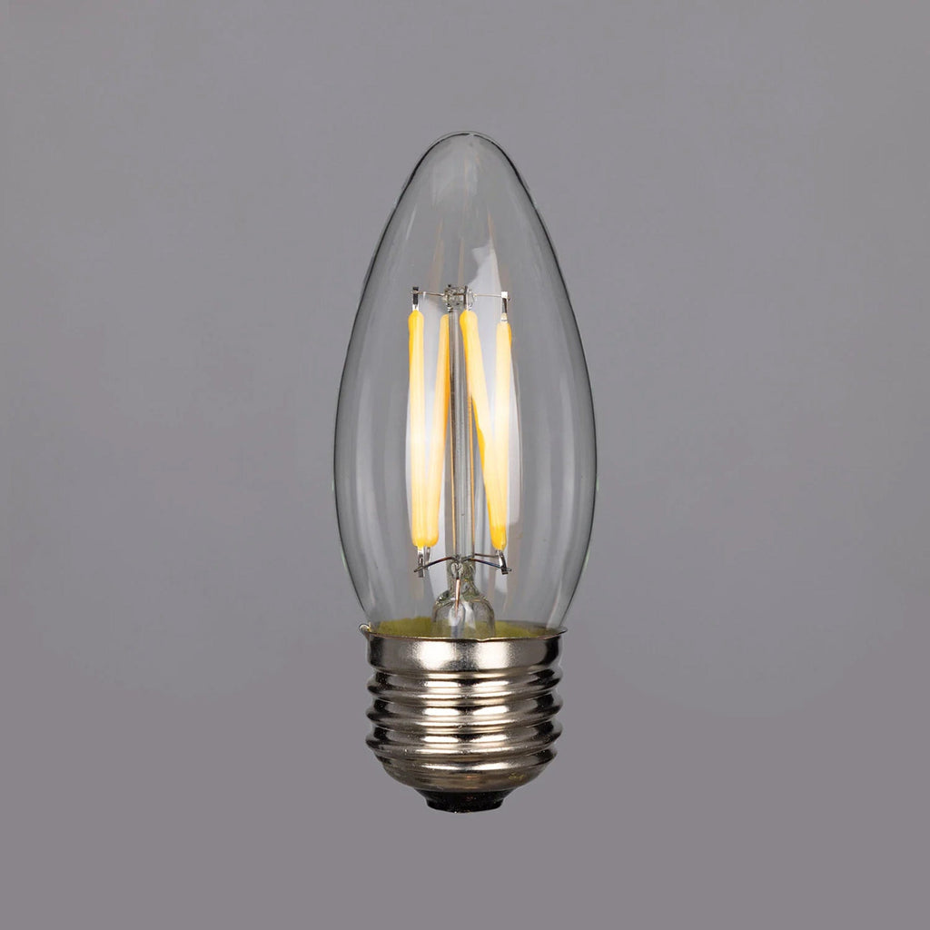 Mullan Lighting Lighting E26 Candle - 3.5W & 2700k LED Filament Light Bulb