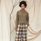 Beaumont Organic SHOP Leo Recycled Wool Jumper, Taupe Marl