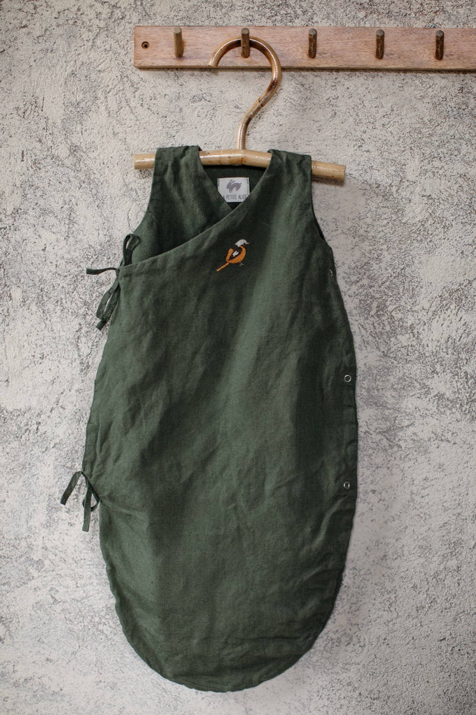 La Petite Alice Linen Baby Sleeping Bag (With Optional Embroidery): 50-62 / Camel