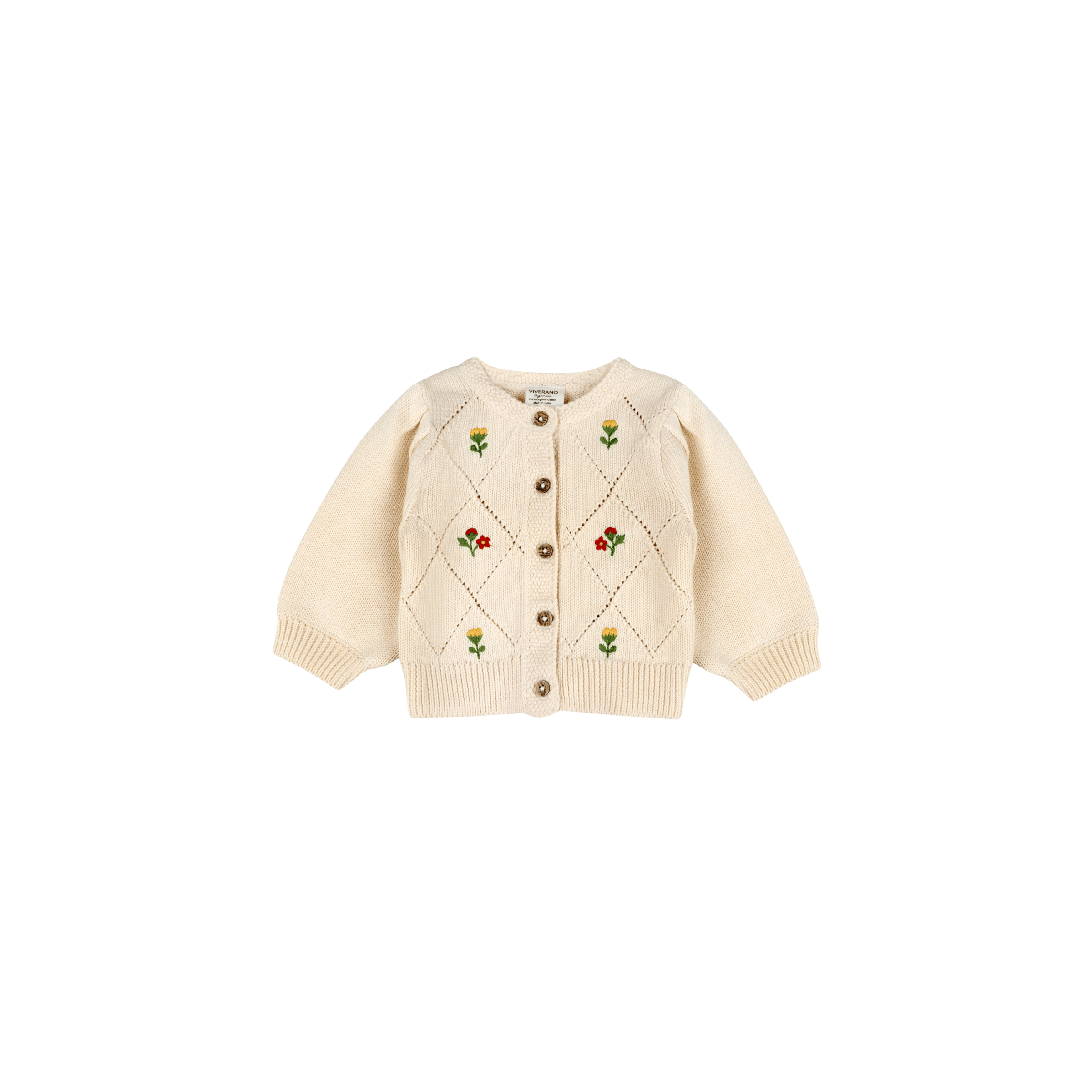 Viverano Organics SHOP Lisa Floral Baby Cardigan