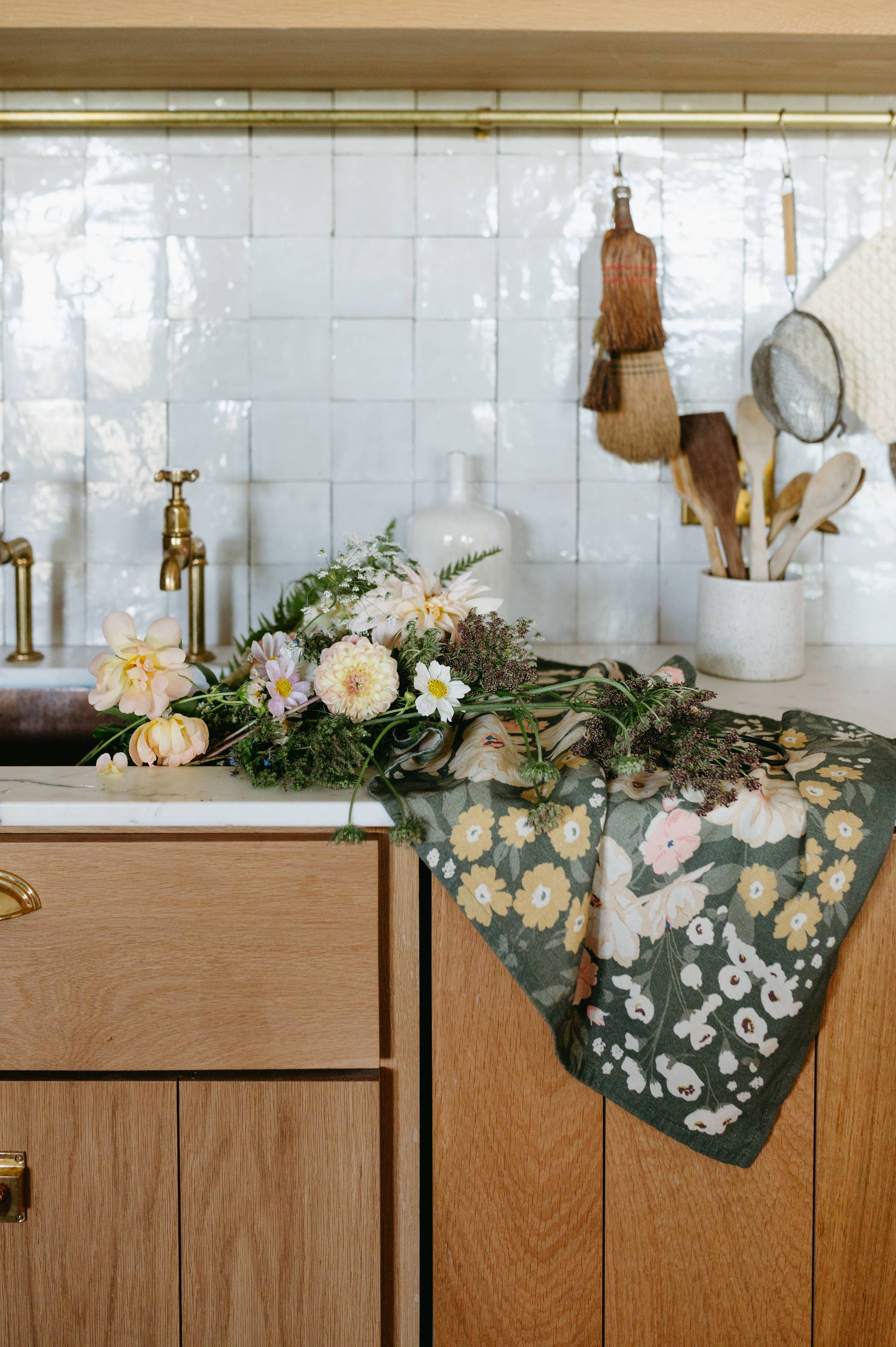 Flowerie Kitchen & Dining Lush Meadow Tea Towel