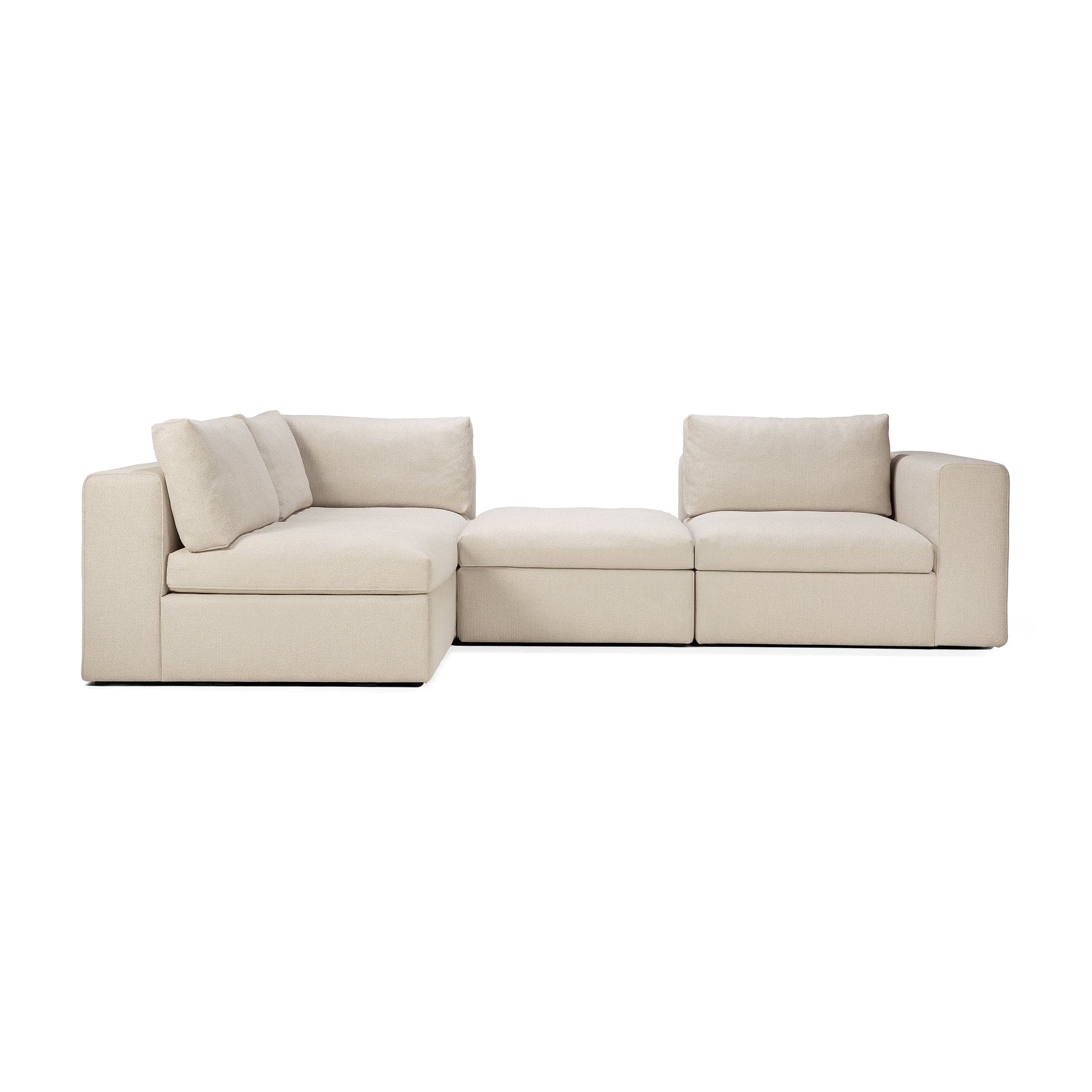 Ethnicraft Furniture Mellow Modular Sofa, End Seater