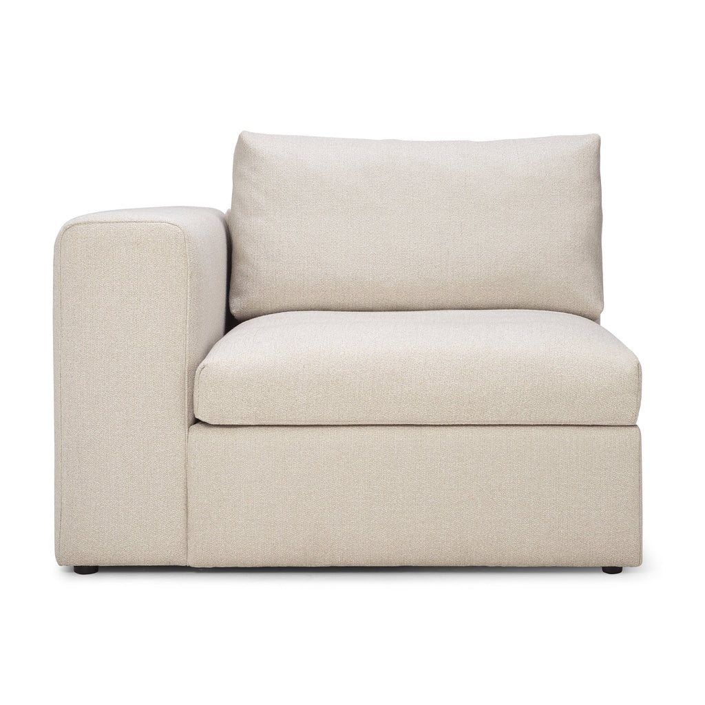 Ethnicraft Furniture Off White - Right Arm Mellow Modular Sofa, End Seater
