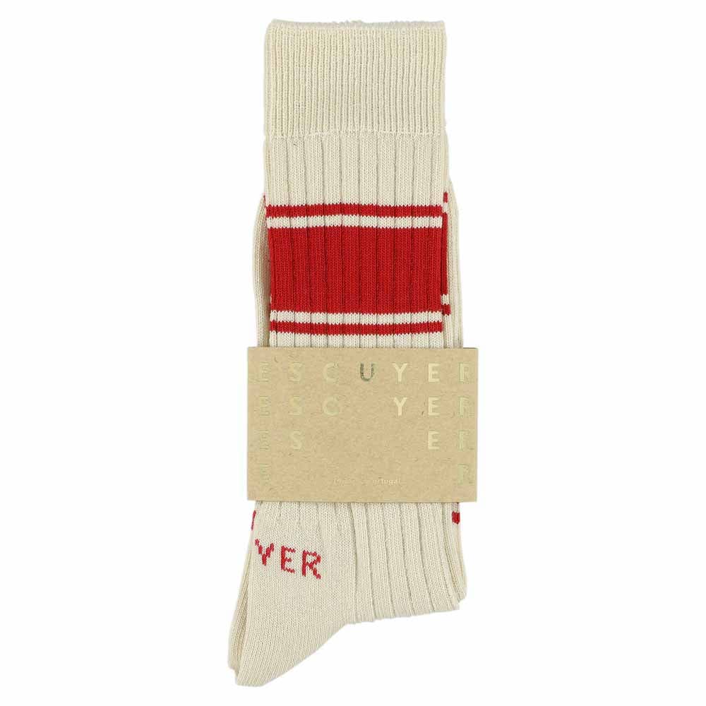 Escuyer Socks Men's Bold Stripe Logo Socks