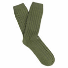 ESCUYER SHOP Khaki Men's Cashmere Crew Socks