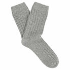 ESCUYER SHOP Light Grey Men's Cashmere Crew Socks