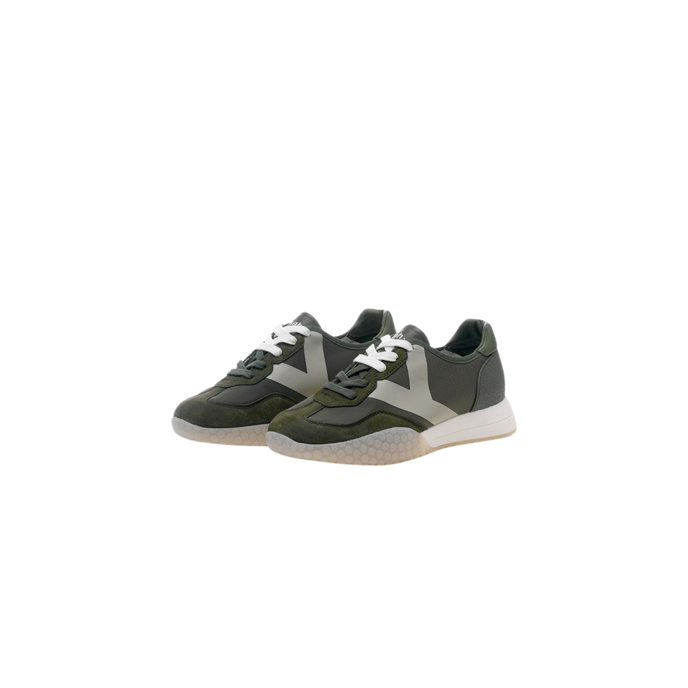Keh-Noo SHOP Men's KM 9753 Sneakers, Military/Sand