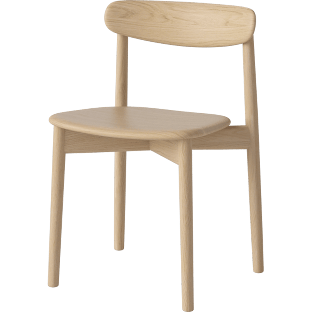 Bolia Furniture White Pigmented Oiled Oak Merge Dining Chair