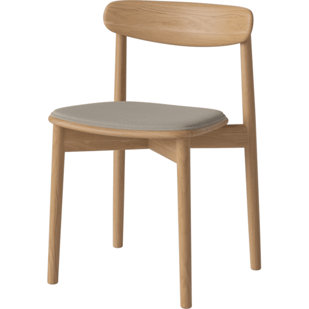 Bolia Furniture Soil Smooth Weave / Sand / Oiled Oak Merge Upholstered Dining Chair
