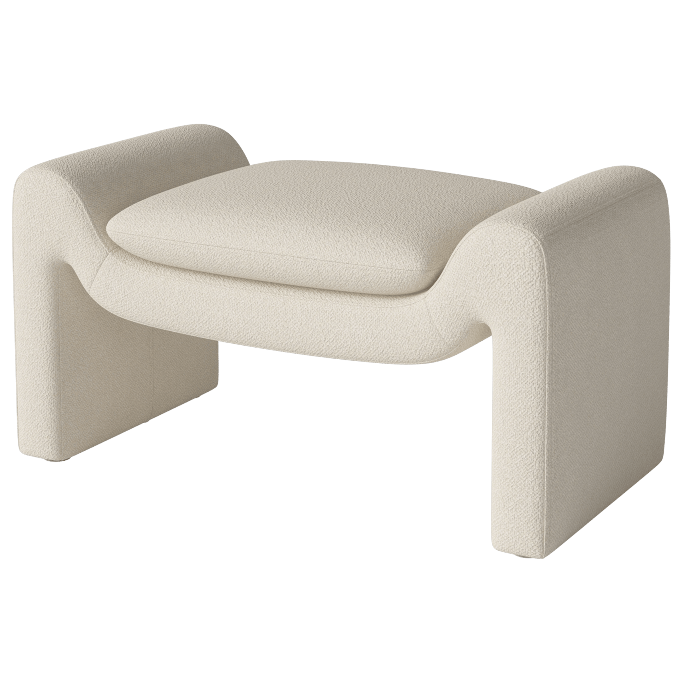 Bolia Furniture Adria Bouclé / Ivory Mielo Footstool